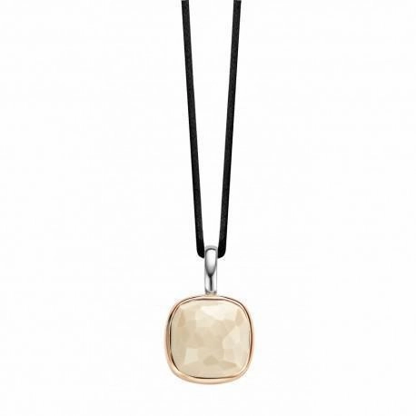 Ti Sento Sterling Silver Rose Gold Pink Crystal Pendant D