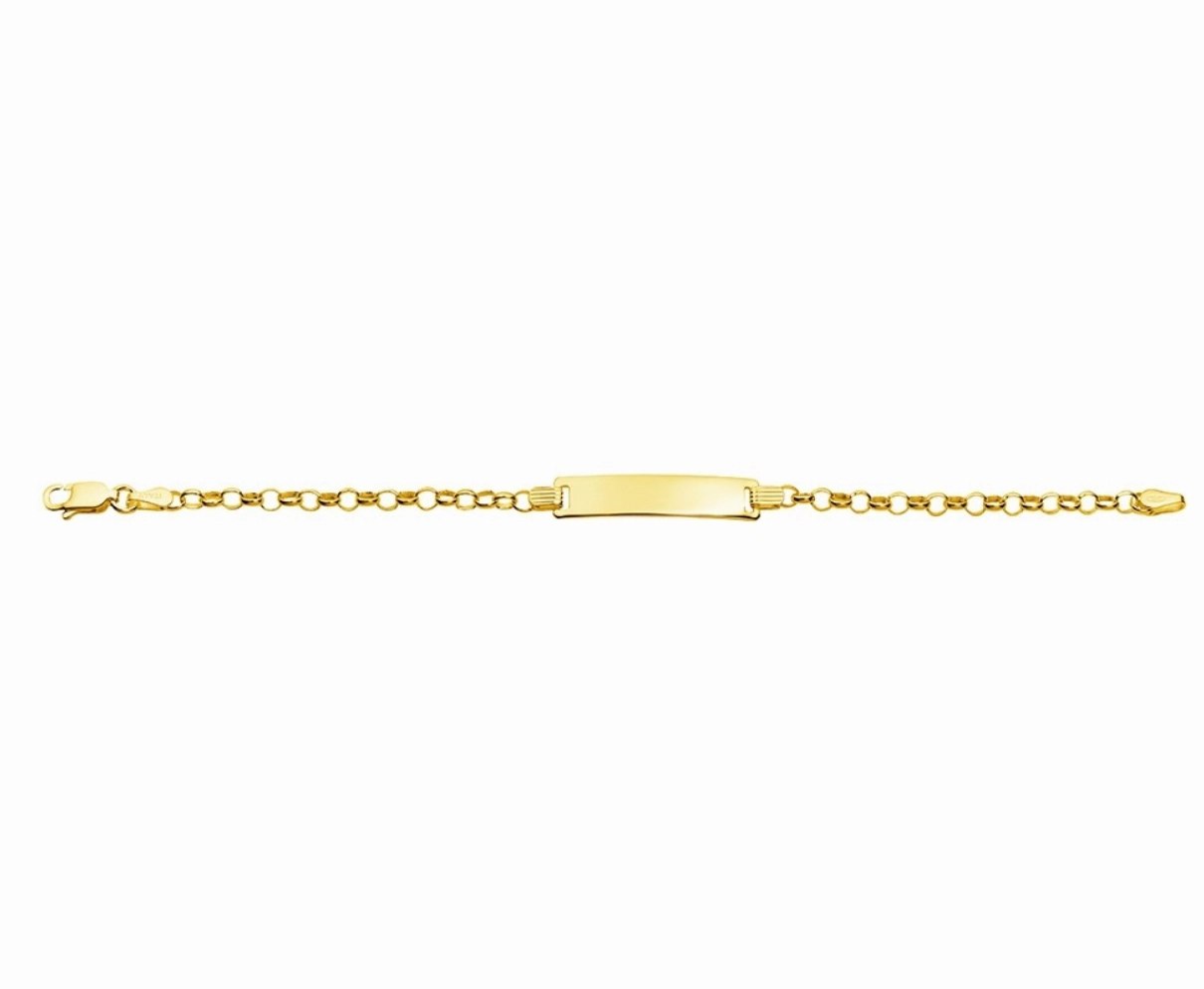 Tiny Treasures Gold Plated Baby ID Plate Bracelet