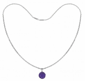 Tresor Paris Pendant Monde Violet Crystal Silver S