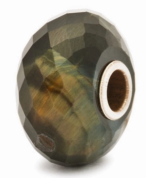 Trollbeads Bead Blue Tiger Eye Silver