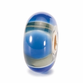 Trollbeads Bead Glass Blue Symmetry D