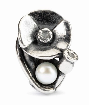 Trollbeads Bead Poppies of August Silver