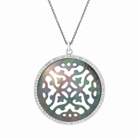 Vixi Jewellery Oriental Sea Black Mother Of Pearl Necklace D