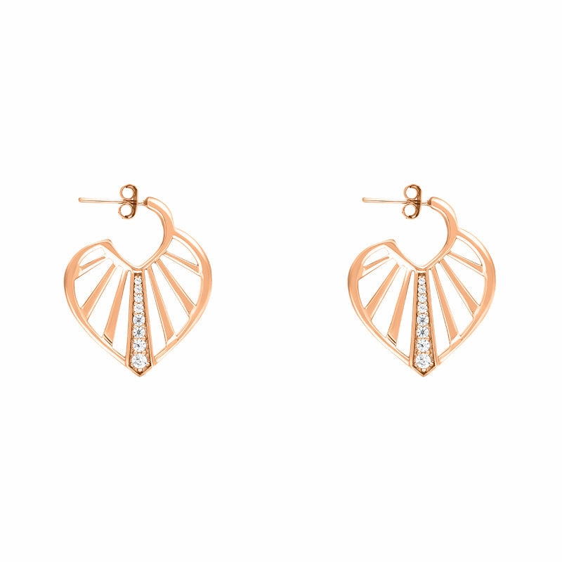 Vixi Jewellery Sunbeam Rose Gold Hoop Earrings D
