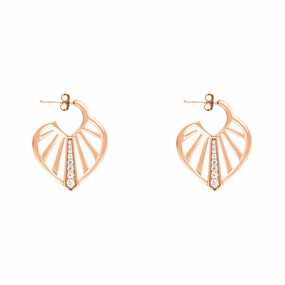 Vixi Jewellery Sunbeam Rose Gold Hoop Earrings D