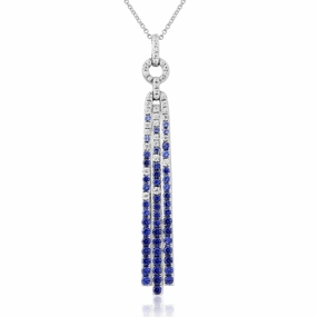 Waterford Jewellery Sterling Silver Cubic Zirconia Art Deco Necklace