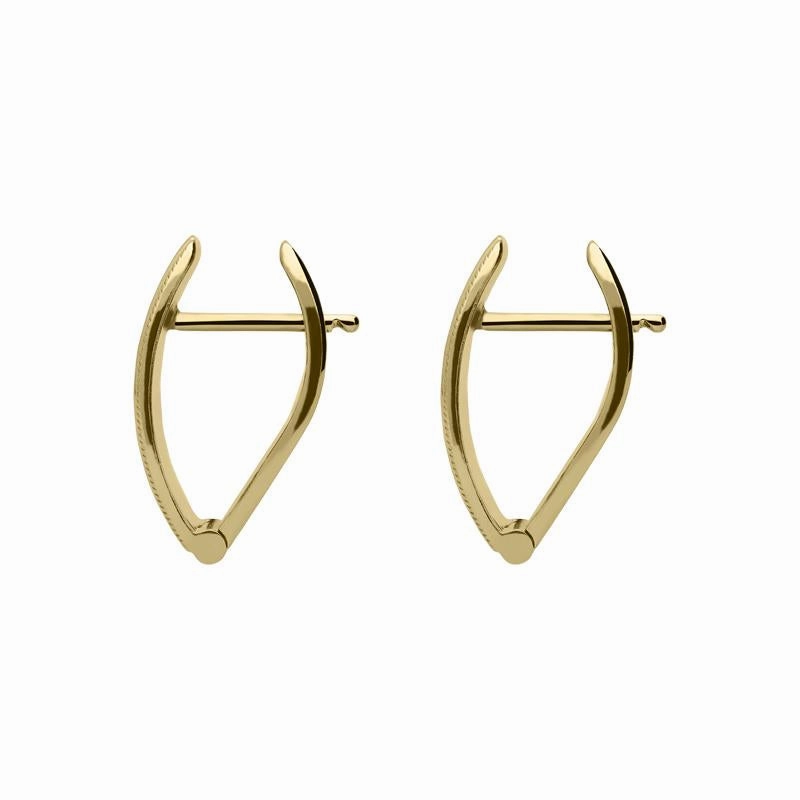 Wellendorff 18ct Yellow Gold Diamond Blue Enamel Hoop Earrings